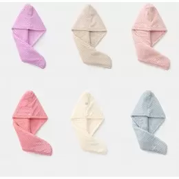 Turban do włosów - ręcznik błękitny z mikrofibry