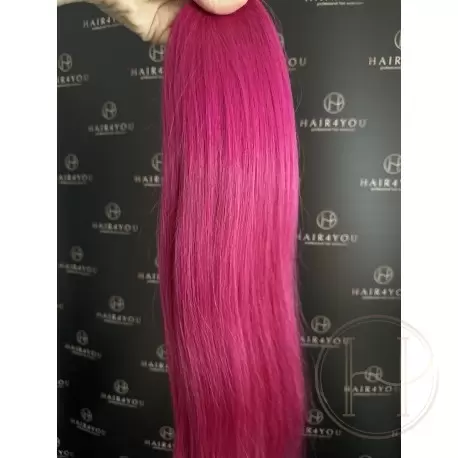 LuxLine kitka włosów 50cm pink 100g kolorowe LuxLine kitka włosów 50cm pink 100g kolorowe
