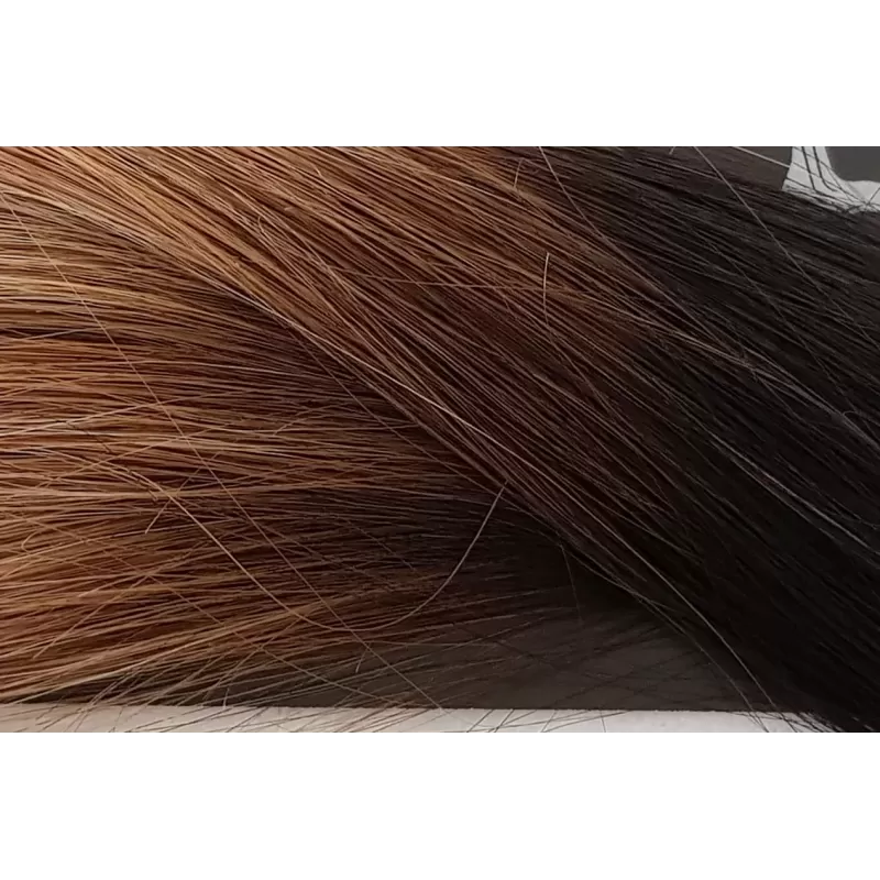 Echthaar 50cm NAHTLOSE Clip-In-Extensions 1b/12 Ombre