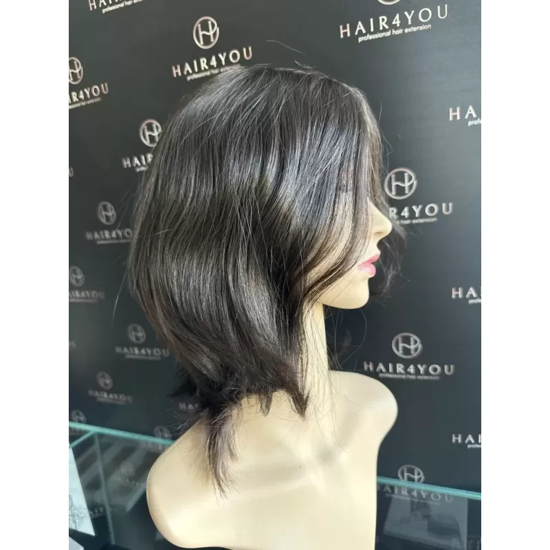8" 1b Lace Front Wig