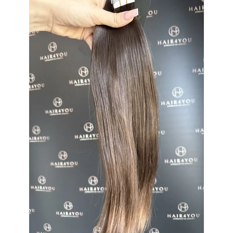 SLAVISCHES JUNGFRAUENHAAR Tape-On 41cm 66g 15 Strähnen