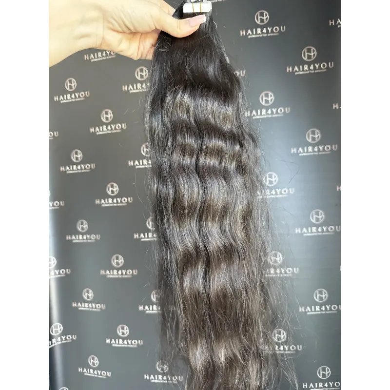 SLAVISCHES JUNGFRAUENHAAR Tape-On 58cm 77g 18 Tressen