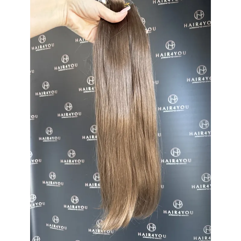 50cm 117g SLAWISCHES JUNGFRAUHAAR Tape-Extensions 15 Tapes