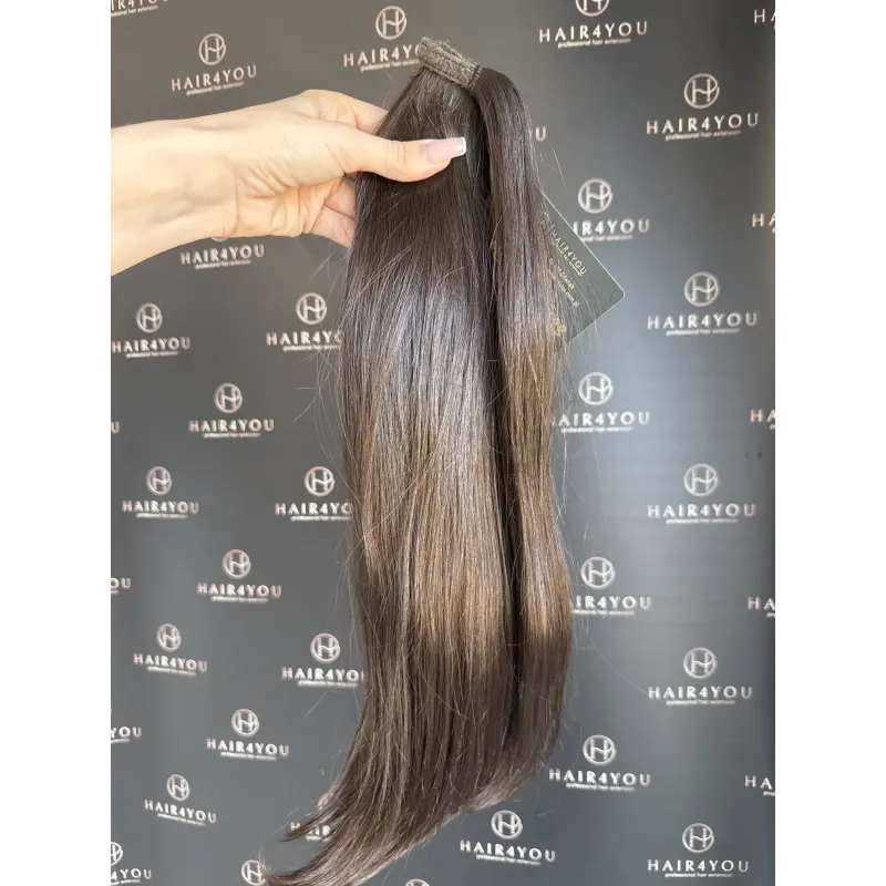 50/53cm 104g SLAVISCHES JUNGFRAUENHAAR Clip-in Zopf