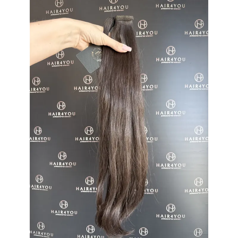 54/56cm 116g SLAVISCHES JUNGFRAUENHAAR Clip-in Zopf