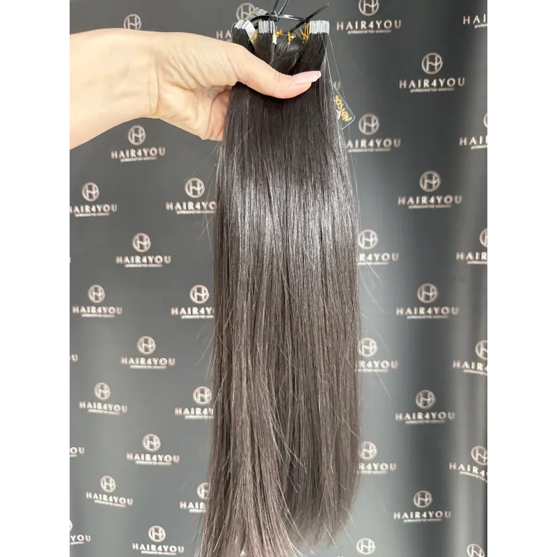 50cm 157g SLAVISCHES JUNGFRAUENHAAR Tape-on 30 Skin 10 Streifen