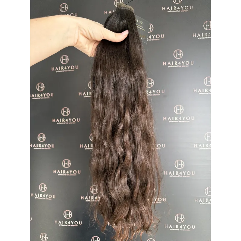 60/65cm 137g SLAVISCHES JUNGFRAUENHAAR Clip-in-Strähne