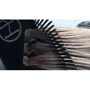 HB Hollywood Bronde NEW 50cm SLIM TAPE ON 3cm GoldLine WAVE gewellt