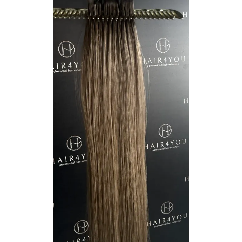 1b/5 Espresso Ombre 60cm GoldLine Micro Ring Hair Extensions 20pcs REMY