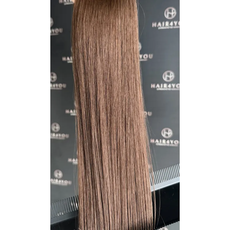 4e NEW Warm Brown Ponytail Clip in 55/60cm 100g goldline SOFT