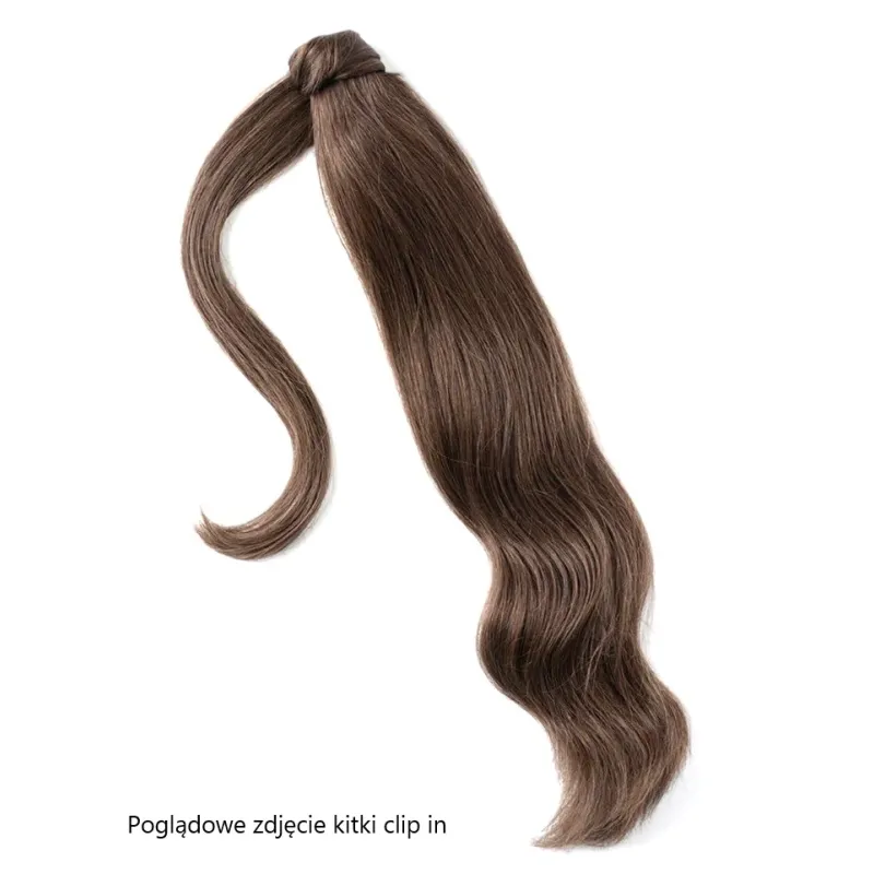 5 Aschblond Hellbraun Kitka Pferdeschwanz Clip in 55/60cm 100g goldline SOFT