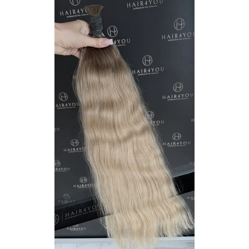 55 cm 162 g Zopf aus slawischem Echthaar (Single Donor)