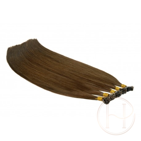 6 jasny brąz 50cm GoldLine MIKRORINGI 20szt. REMY