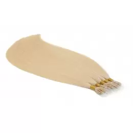 613 najjaśniejszy blond 50cm GoldLine MIKRORINGI 20szt. REMY